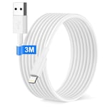 Bamkey Câble Chargeur iPhone 3M [Certifié MFi], Long Câble iPhone Cable lightning USB pour iPhone 14/13/12/11/Pro Max/XS/XR/8/7/6/5/SE/iPad, Cordon Chargeur iPhone Câble USB fil iPhone Charge Rapide