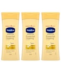 Vaseline Unisex Intensive Care Body Lotion Essential Healing 400ml, 3 Pack - NA Silk - One Size