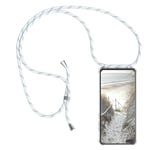 For Huawei P40 Phone Case To Sling On Cord Case Chain Case White/Silver