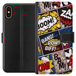 Apple iPhone XS Svart Plånboksfodral Tecknat Boom!