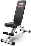 Suge Weight Bench Adjustable Strength Training Bench fitness chair sit-up board commercial weight bench abdominal trainer, foldable (Color : Black, Size : 125 * 41 * 71cm)