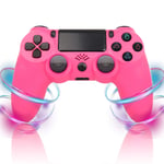 QLOVE Wireless Controller for PS4, Game Controller for Playstation 4/Pro/Slim Consoles Touch Panel Joypad with Double Vibration, Gaming Remote for PS3/PC Windows,pink
