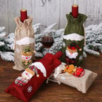 Merry Christmas Santa Wine Bottle Bag Cover Xmas Party Gift C Primary Color Elk