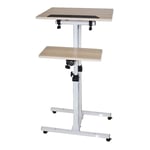 FTFTO Home Accessories Mobile Laptop Desk Stand Notebook Cart Tray Table Compact Adjustable Workstation Multi-Function Computer Stand maple H150CM