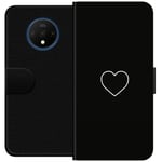 OnePlus 7T Musta Lompakkokotelo Hjärta