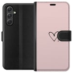 Samsung Galaxy A35 Svart Plånboksfodral Hjärta.