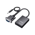 [JAMAIS UTILISE] Garpex Garpex® Adaptateur VGA vers HDMI - universel avec jack 3,5 mm AUX et câble d'alimentation USB - Convertisseur vidéo
