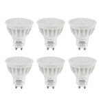 Aiwode 5W Dimmable GU10 LED Bulb,Warm White 2700K,Equivalent 50W Halogen Lamp,Ra85 600LM,120°Beam Angle GU10 Spotlight,Pack of 6.