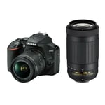 Nikon D3500 Digital Camera BlackKit (AF-P 18-55VR + 70-300 ED)