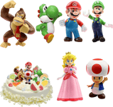 Super Mario Brothers Luigi 6 Figures Toy Cake Topper Decoration Party Bag Filler