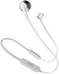 JBL TUNE 205BT Wireless In-Ear Earbud Headphones with Bluetooth and Microphone – Flat tangle-free cable – Silver
