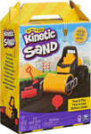 Kinetic Sand, Pave & Play Construction Set with Toy Truck & 8oz Black Play Sand