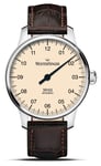 MeisterSinger BM9903 N°03 (38mm) Ivory Dial / Brown Leather Watch