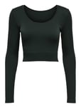 Onpjaia Life Un Ls 2-Waycrop Seam Top Black Only Play