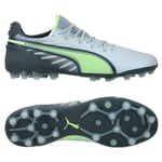 PUMA King Ultimate MG Lights Out - Grön/Grön/Blå, storlek 41