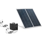 MSW Groupe électrogène solaire avec panneau et onduleur - 1000 W 5 / 12 /230 V 2 lumières LED S-POWER SYSTEM PSWI