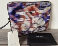 PAUL SMITH BLURRED CYCLISTS SMALL PADDED iPAD CASE BNWT