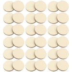 50 st Rund Träskivor Runda Hörn Träutskärningar Gravyr Träskivor Trärunda Hantverk Trä C Beige 4CM