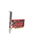2 Port PCI SuperSpeed USB 3.0 Adapter Card with SATA Power