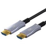 Goobay Optisk hybrid ultrahøjhastigheds HDMI™-kabel med Ethernet (AOC) højhastighedskabel, 8K @ 6Hz/ 4K @ 120 Hz, til lange transmissionsafstande, 20 m