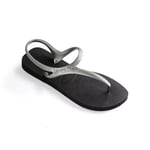 Havaianas Womens Girls Urban Flip Flop Sandal - Black/Silver / UK1/2 EU33/4