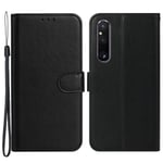 SKALO Sony Xperia 1 V Plånboksfodral i PU-Läder - Svart Svart