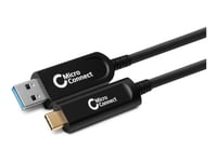 Microconnect Premium - Usb-Kabel - 24 Pin Usb-C (Hane) Till Usb Typ A (Hane) - Usb 3.2 Gen 2 - 20 M - Active Optical Cable (Aoc) - Svart