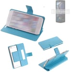 For Cubot Pocket 3 Slim cover case flipstyle protection flipvcover blue