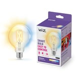 WiZ Tunable White [E27 Edison Screw] Smart Connected WiFi G95 Globe Filament Light Bulb. 60W Warm White Light, App Control for Home Indoor Lighting, Livingroom, Bedroom.