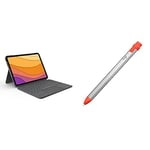 Logitech Combo Touch pour iPad Air - étui Clavier (4e gén - 2020 | 5e gén - 2022) Crayon - Stylet numérique pour Tous Les iPads (Versions 2018 et ultérieures) - FRA AZERTY