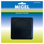 MICEL - 92620 - Bouchon passe-câble carré, avec couvercle, organisateur de câbles, pour bureau, ABS, noir, 71 x 71 x 22 mm