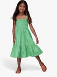 Whistles Kids' Penelope Cotton Sundress, Green