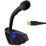 KLIM Voice V2 + Microphone USB de Bureau + Nouveauté 2022 + Micro Gamer Idéal pour Jeux Vidéo, Streaming, Youtube, Podcast + Qualité de Son Optimale + Compatible Windows, Mac, PS4 + Bleu