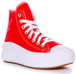 Converse A09073C All Star Move Trainer Bright Red White Womens UK 3 - 8