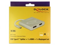 REFLECTA DELOCK – USB Type-C Splitter (DP Alt Mode) > 1 x HDMI + DisplayPort out 4K 30 Hz (87716)