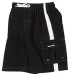 Snapper Rock Boy UPF 50+ UV Protection Swim Shorts Boardshorts For Kids & Teens, Black, 1-2 years, 86-92cm