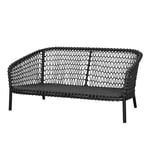 Cane-line, Ocean 2-sits soffa Dark grey Soft Rope