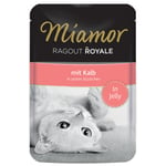 Miamor Ragout Royale in Gravy tai Jelly -säästöpakkaus 44 x 100 g - vasikka, in Jelly