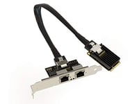 KALEA-INFORMATIQUE Carte Mini PCI Express (MiniPCIE) - 2 Ports RJ45 LAN GIGABIT ethernet avec Chipset Intel I350 - mPCIe NIC 10/100 / 1000