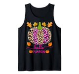 Leopard Hello Pumpkin - Autumn Vibes Tank Top