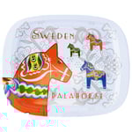 Nordic Souvenir Dalahäst Sweden Bricka Vit