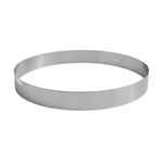 GOBEL - Cercle à Tarte Perforé - Cercle à Patisserie Perforé - INOX - Ø 22 cm - Hauteur 3,5 cm - Qualité professionnelle - Fabriqué en France, Silver