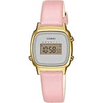 Casio Women's Digital Quartz Watch with Leather Strap LA670WEFL-4A2EF