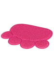 Cat litter tray mat paw PVC 40 × 30 cm pink