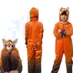 Barn Pojke Turning Red Cosplay Kostym Djur Röd Panda Overall 130cm