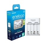 eneloop Basic Chargeur USB, pour 2 ou 4 Piles Rechargeables AA/AAA, 10h de Temps de Charge, 6 Fonctions de sécurité