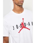 Nike Air Jordan Mens T Shirt in White Jersey - Size Large