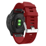 Garmin Fenix 6S stylish silicone watch band - Red