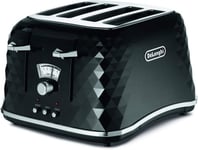 De'Longhi Brilliante 4-slot toaster, reheat, defrost & 6 browning settings, rem