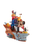 Imaginext Shark Bite Pirate Ship Toys Toy Cars & Vehicles Toy Vehicles Boats Multi/patterned Fisher-Price